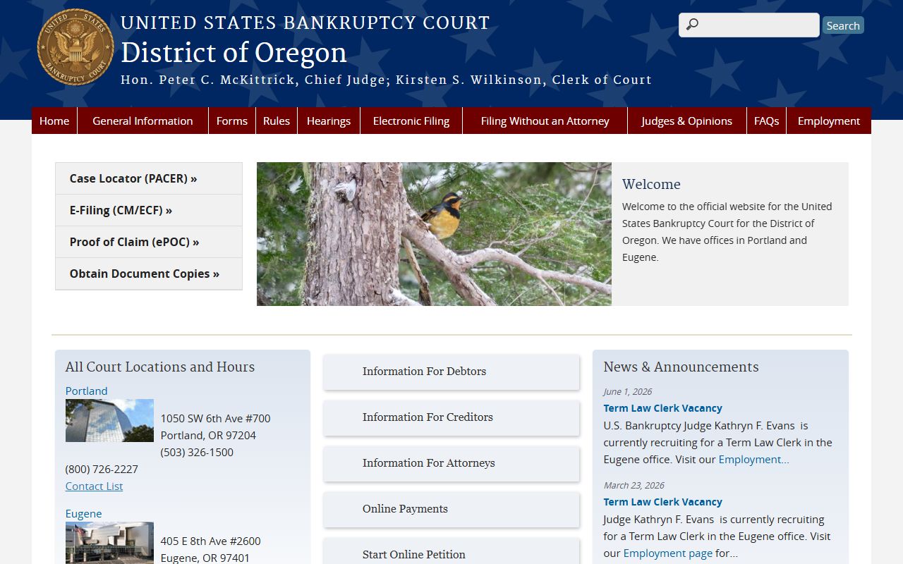 Multnomah County court records bankruptcy court comparison