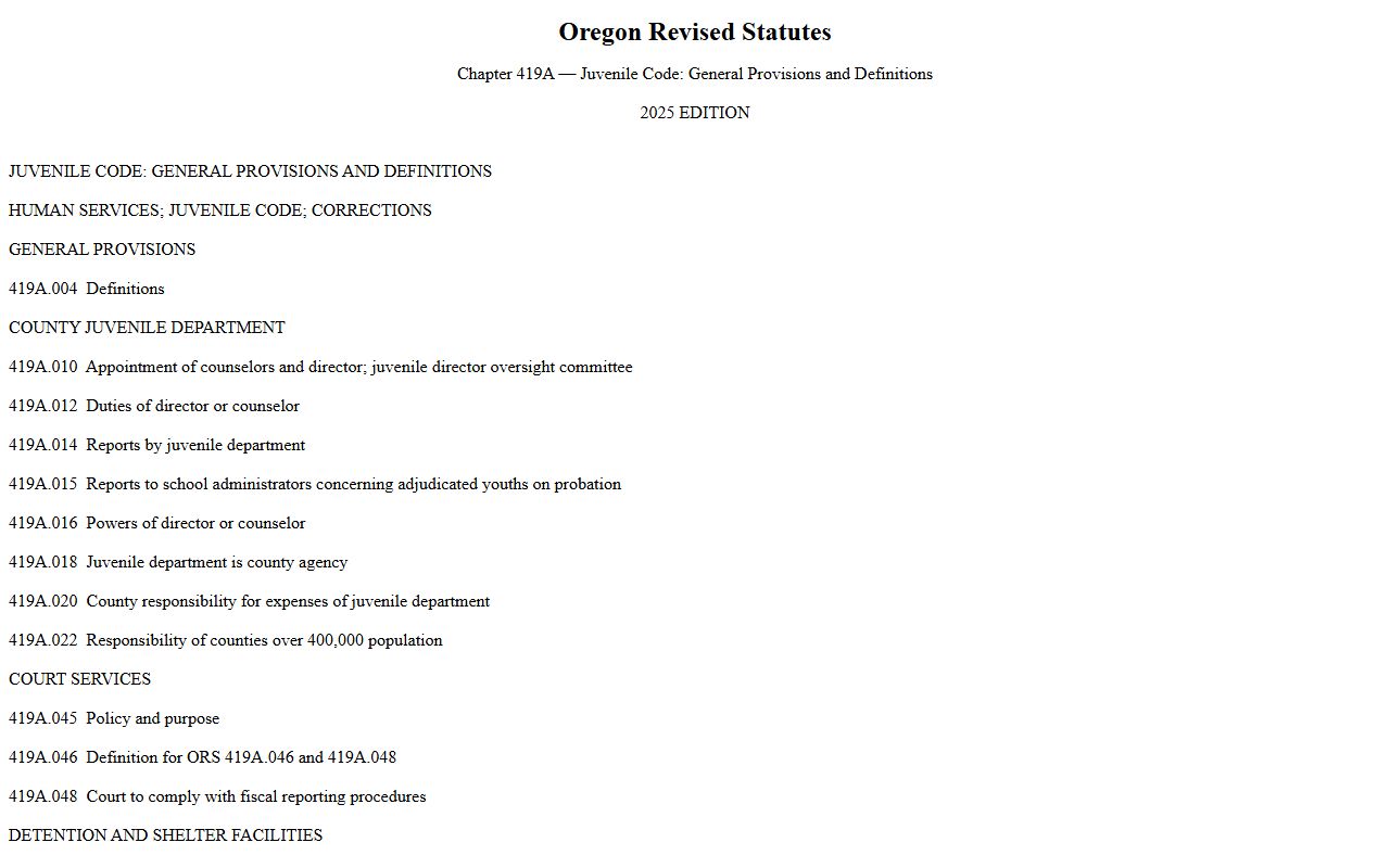Multnomah County Circuit Court juvenile court records statute