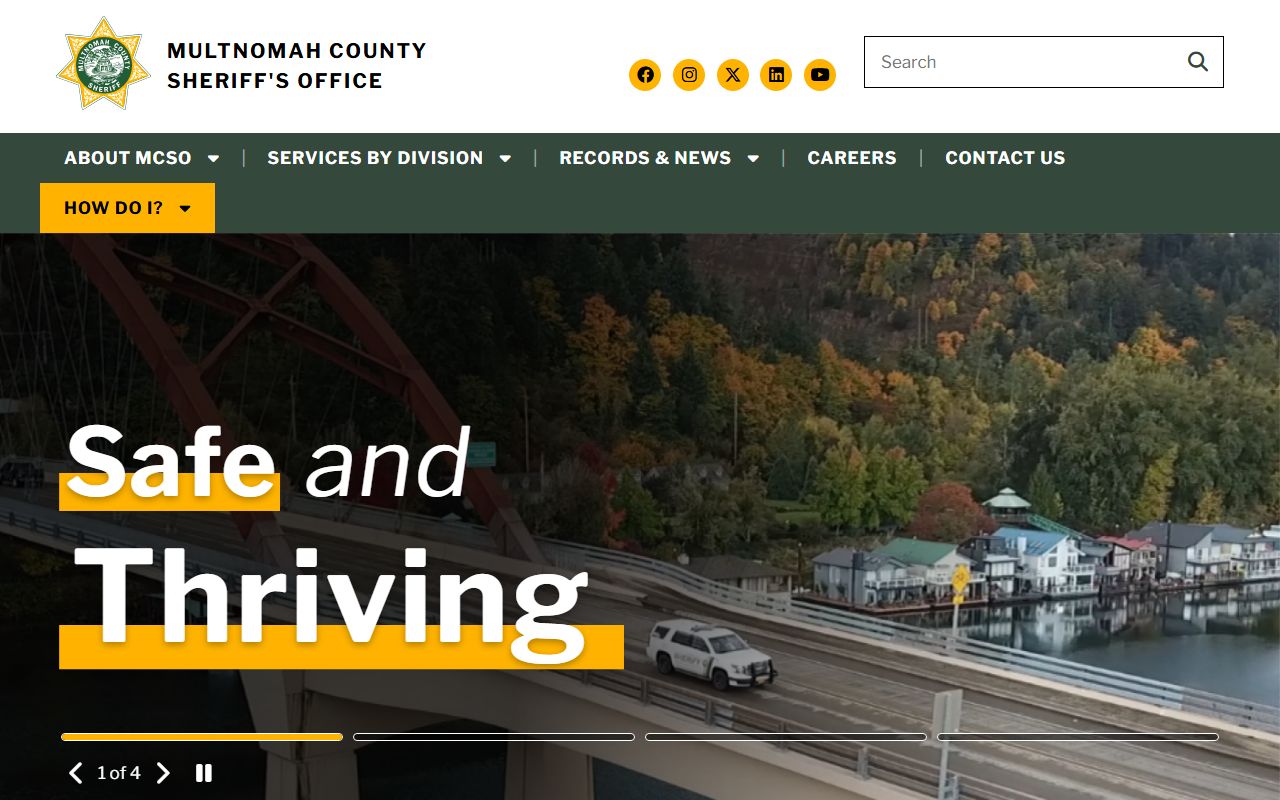 Multnomah County court records Sheriff's Office information