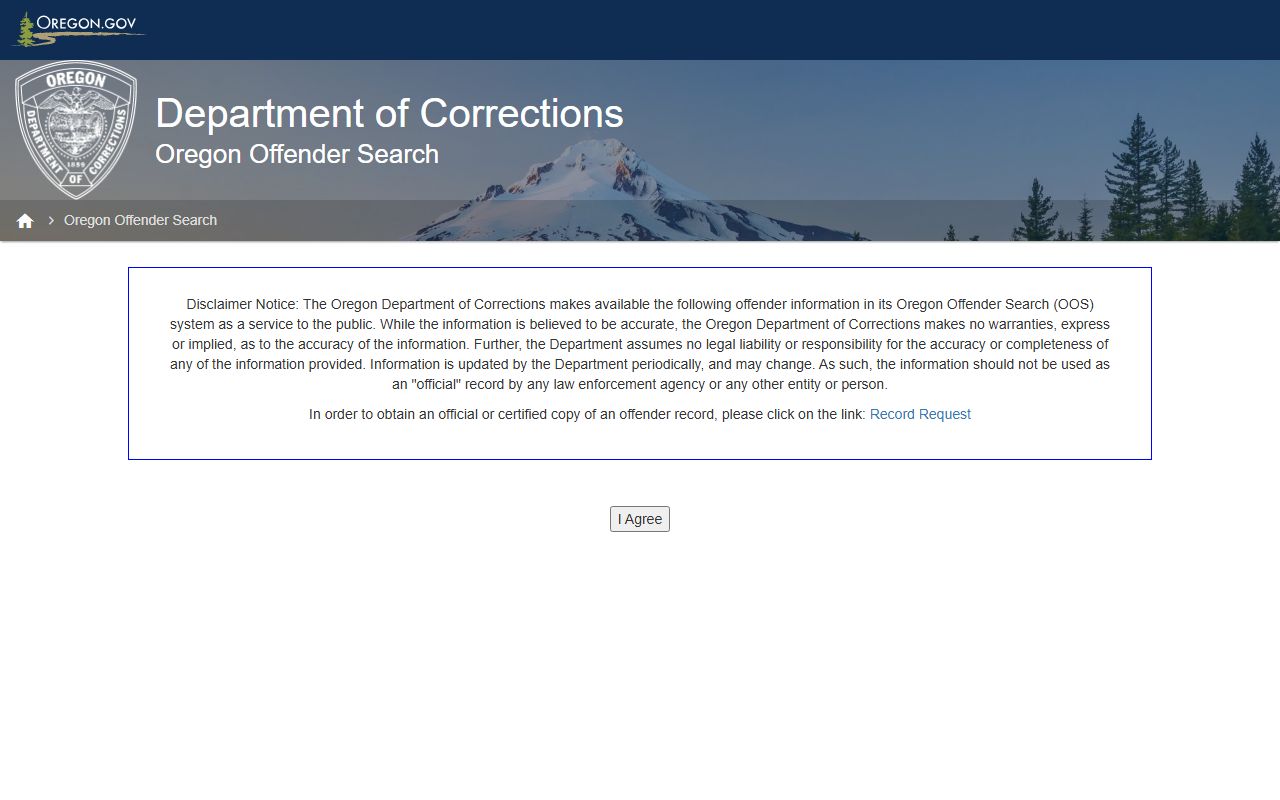 Multnomah County inmate search Oregon DOC offender search portal